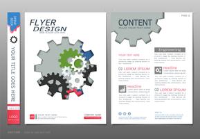 Dekt boekontwerp sjabloon vector, Business engineering concepten. vector
