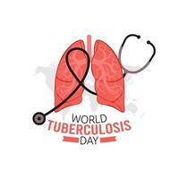 wereld tuberculose dag vectorillustratie vector