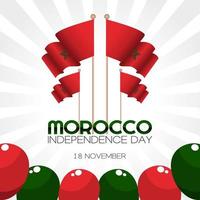 Marokko onafhankelijkheidsdag vectorillustratie vector