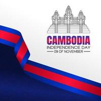 Cambodja onafhankelijkheidsdag vectorillustratie vector