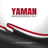 yaman onafhankelijkheidsdag vectorillustratie vector