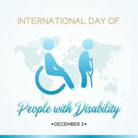 internationaal van mensen met een handicap vectorillustratie vector