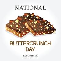 nationale buttercrunch dag vectorillustratie vector