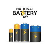 nationale batterij dag vectorillustratie vector