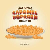 nationale karamel popcorn dag vectorillustratie vector