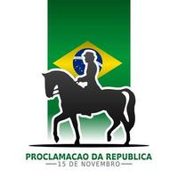 proclamacao da republica vectorillustratie. vertaling braziliaanse nationale dag vector