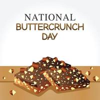 nationale buttercrunch dag vectorillustratie vector