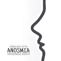 anosmia bewustzijn maand vectorillustratie vector