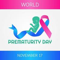 wereld prematuriteit dag vectorillustratie vector