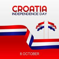 kroatië onafhankelijkheidsdag vectorillustratie vector