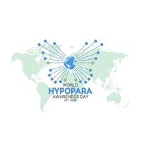 wereld hypopara bewustzijn dag vectorillustratie vector
