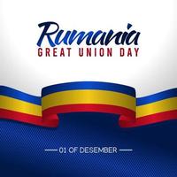 Roemenië grote unie dag vectorillustratie vector