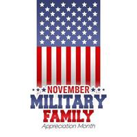 nationale militaire familie maand vectorillustratie vector