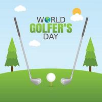 wereld golfers dag vectorillustratie vector