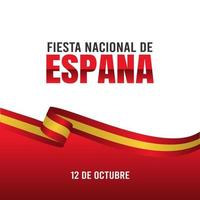 fiesta de espana vectorillustratie. vertaling spanje nationale feestdag