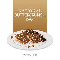 nationale buttercrunch dag vectorillustratie vector