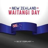 nieuw-zeeland waitangi dag vectorillustratie vector