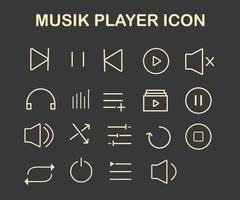 muziek pictogrammen instellen. cartoon vector en illustration.music icon set elegant concept