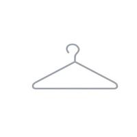 hanger. garderobe aluminium item voor het opbergen van kleding. platte cartoonillustratie vector