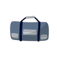 sport sporttas. blauwe bagage. platte cartoonillustratie vector