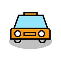 auto pictogram vector ilustration concept op witte achtergrond. taxi icoon