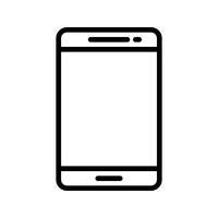 Telefoonlijn zwarte pictogram vector