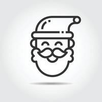 santa claus pictogram lijn vectorillustratie vector