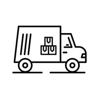 Cargo Line Black pictogram vector