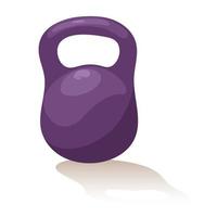 sportuitrusting kettlebell met schaduw. vlakke stijl. vector