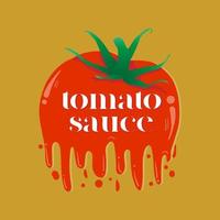 realistische tomatensaus met geïsoleerde afbeeldingen van hele vruchten smelten van sap gratis vector