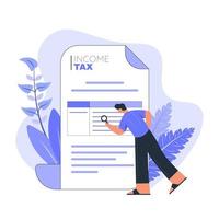inkomstenbelasting concept illustratie vector