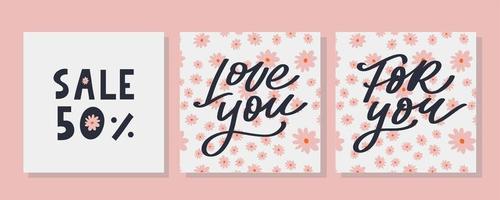 voor jou gelukkige Valentijnsdag tekst, hand belettering typografie poster op rode achtergrond met kleurovergang. vectorillustratie. romantische offerte briefkaart, kaart, uitnodiging, sjabloon voor spandoek. vector