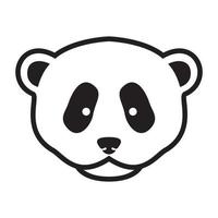 gezicht schattig panda verdrietig logo ontwerp vector grafisch symbool pictogram teken illustratie creatief idee