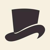 zwarte hoed magie hipster logo symbool pictogram vector grafisch ontwerp illustratie idee creatief