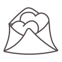 schattige doodle liefdesbrief, envelop met hart pictogrammen. hand getekende vectorillustratie. Valentijnsdag, bruiloft vectorillustratie voor ontwerp. zoet element vector