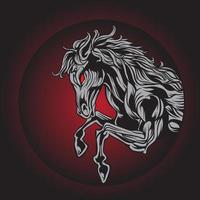 het donkere paard logo vector