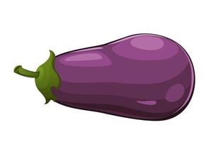 realistische verse aubergine geïsoleerd op een witte achtergrond - vector