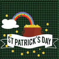 st. Patrick's dag. ontwerp voor wenskaart, badge, wenskaart, mokken of poster. vector