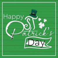 st. Patrick's dag. ontwerp voor wenskaart, badge, wenskaart, mokken of poster. vector