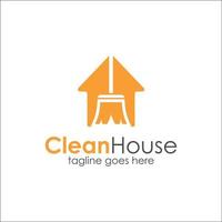schoon huis logo ontwerpsjabloon eenvoudige en unieke, zachte kleur. perfect voor zaken, winkel, bedrijf, enz. vector