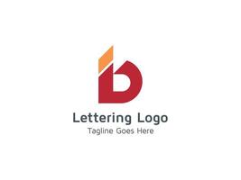 creatieve belettering b alfabet logo-ontwerp voor zaken en bedrijf pro vector