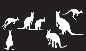 verzameling van kangoeroe vectorillustratieontwerp vector