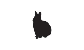 konijn vector illustratie ontwerp zwart en wit