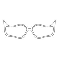 zonnebril met een contour.white frame van stijlvolle glasses.accessories voor summer.vector illustration vector