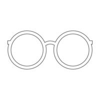zonnebril met een contour.white frame van stijlvolle ronde glasses.accessories voor summer.vector illustration vector
