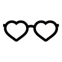 stijlvolle zwarte zonnebril in de vorm van een heart.eyeglass frames voor de zomer, party, beach.decoration voor de face.vector afbeelding vector