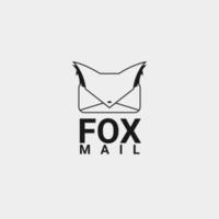 fox mail logo ontwerp. vector illustratie