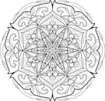 mandala bloem in zwart-wit gratis vector