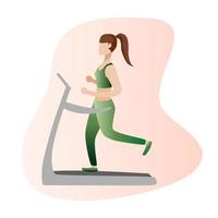 fitness concept illustratie van vrouw. fitness meisje pictogrammen geïsoleerd op een witte achtergrond. plat ontwerp. vector