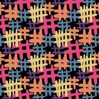 hand getekend kleurrijk hashtag pictogram naadloos patroon vector
